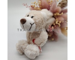 Игрушка Nici медвежонок белый лохматый с сердечком