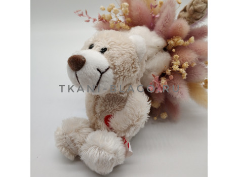 Игрушка Nici медвежонок белый лохматый с сердечком