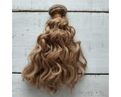 Трессы волнистые мокрые русые №М27